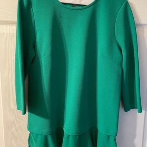 Jules & Leopold 3/4 Sleeve Green Top